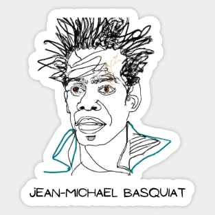 Jean Michael Basquiat Shirt Design Sticker